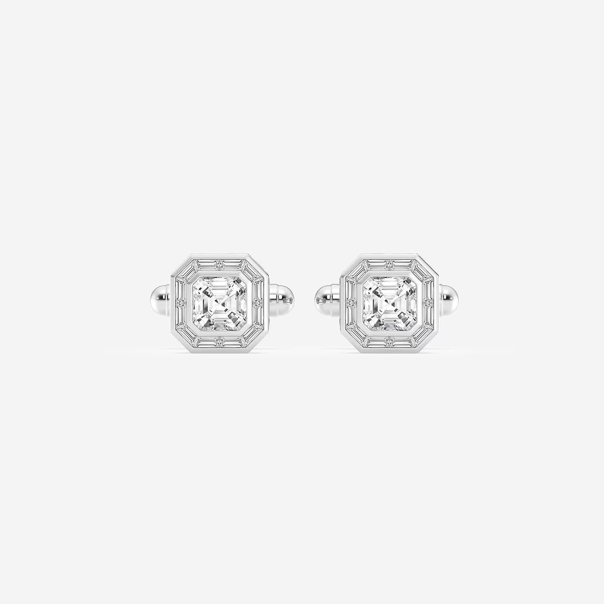 Baguette Frame Asscher Cufflinks image