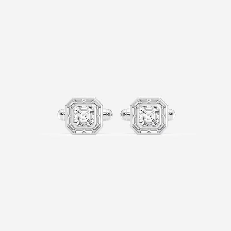 Baguette Frame Asscher Cufflinks image