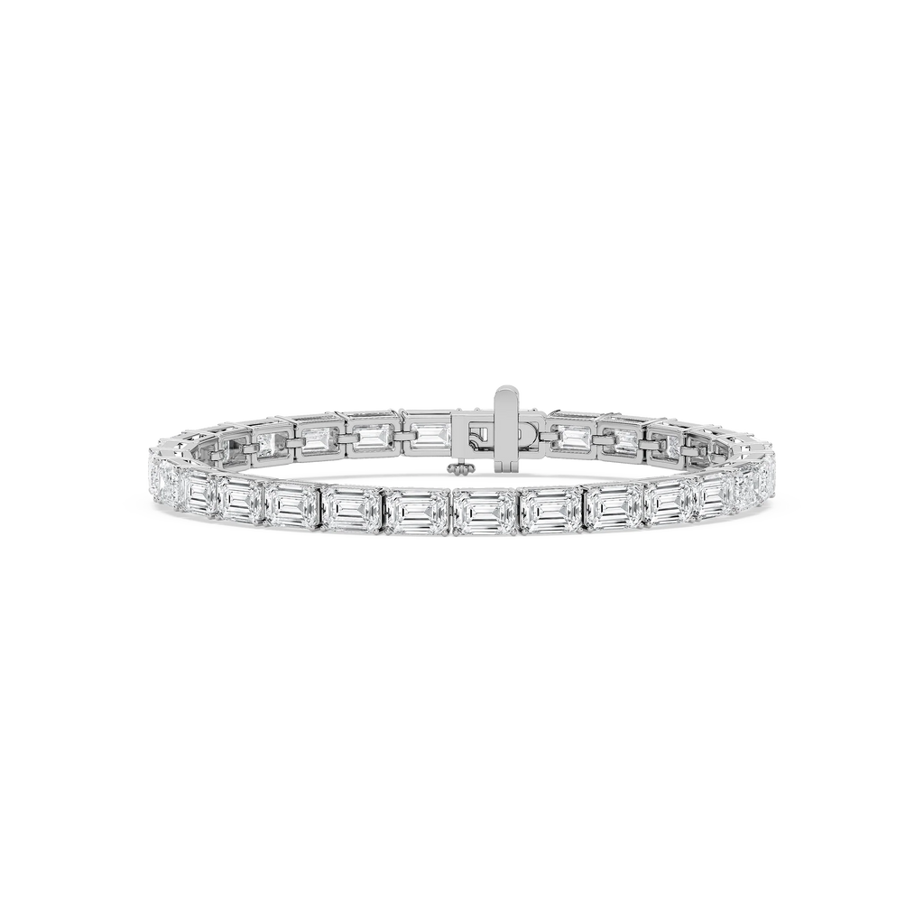 12 ctw Emerald LGD East West Tennis Bracelet  - 7 Inches - Signature Collection