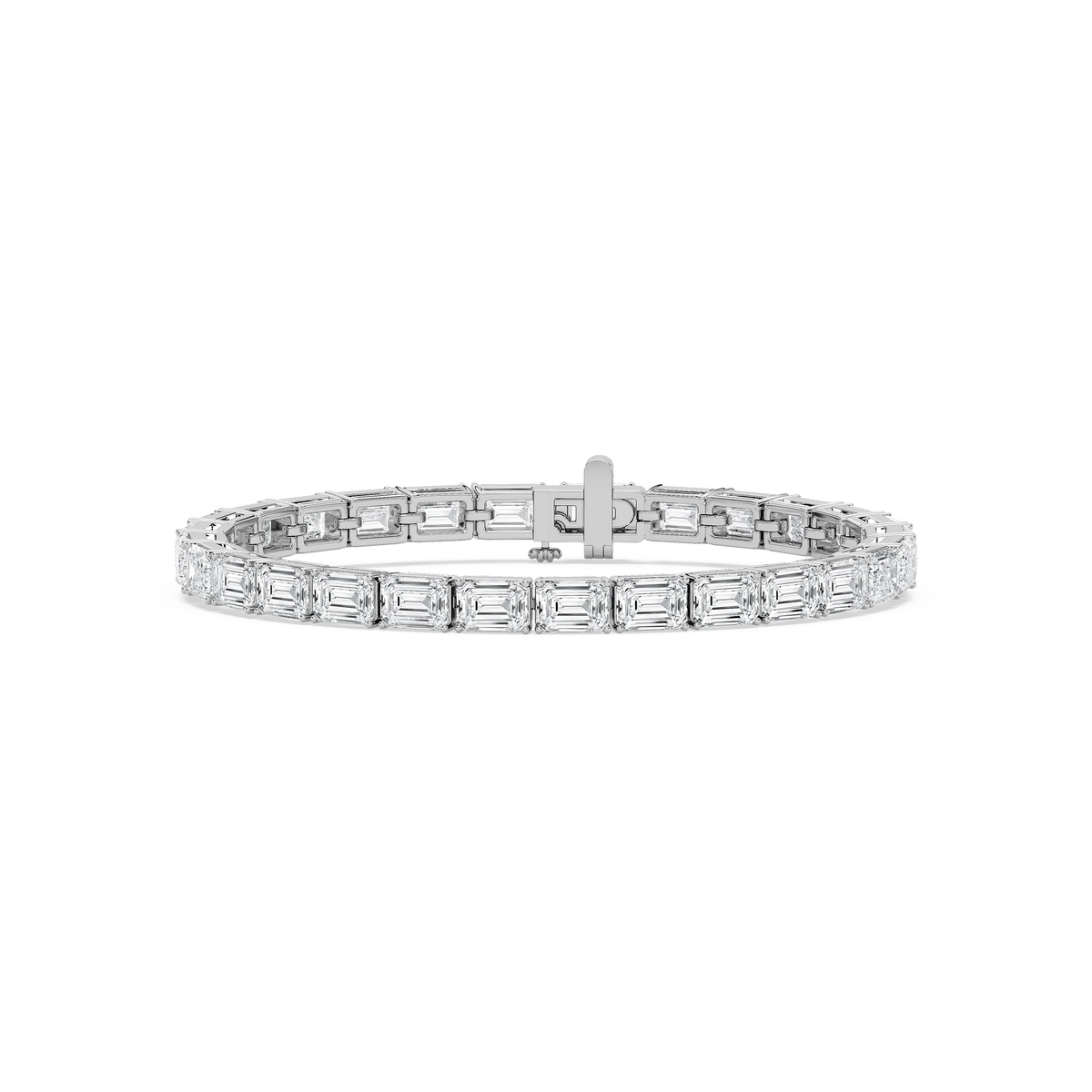 12 ctw Emerald LGD East West Tennis Bracelet  - 7 Inches - Signature Collection