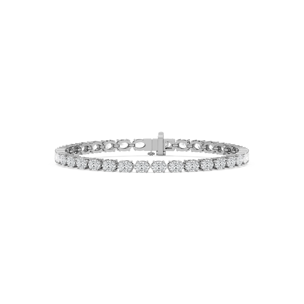 8 ¹⁄₂ ctw Oval LGD East West Tennis Bracelet  - 7 Inches