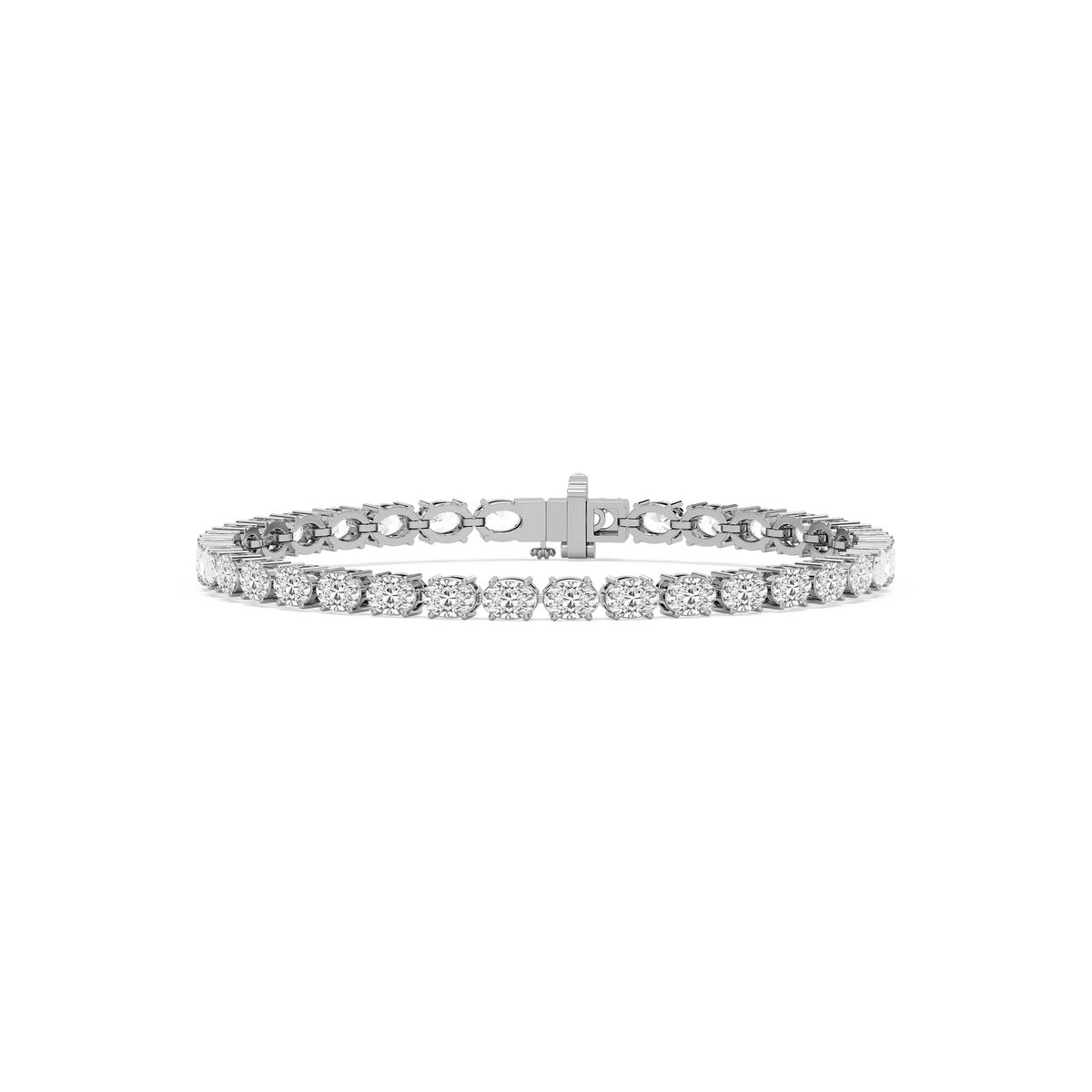 8 ¹⁄₂ ctw Oval LGD East West Tennis Bracelet  - 7 Inches