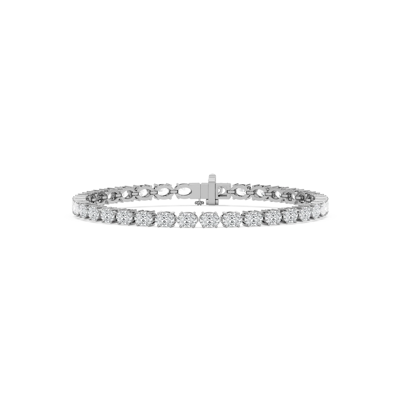 8 ¹⁄₂ ctw Oval LGD East West Tennis Bracelet  - 7 Inches