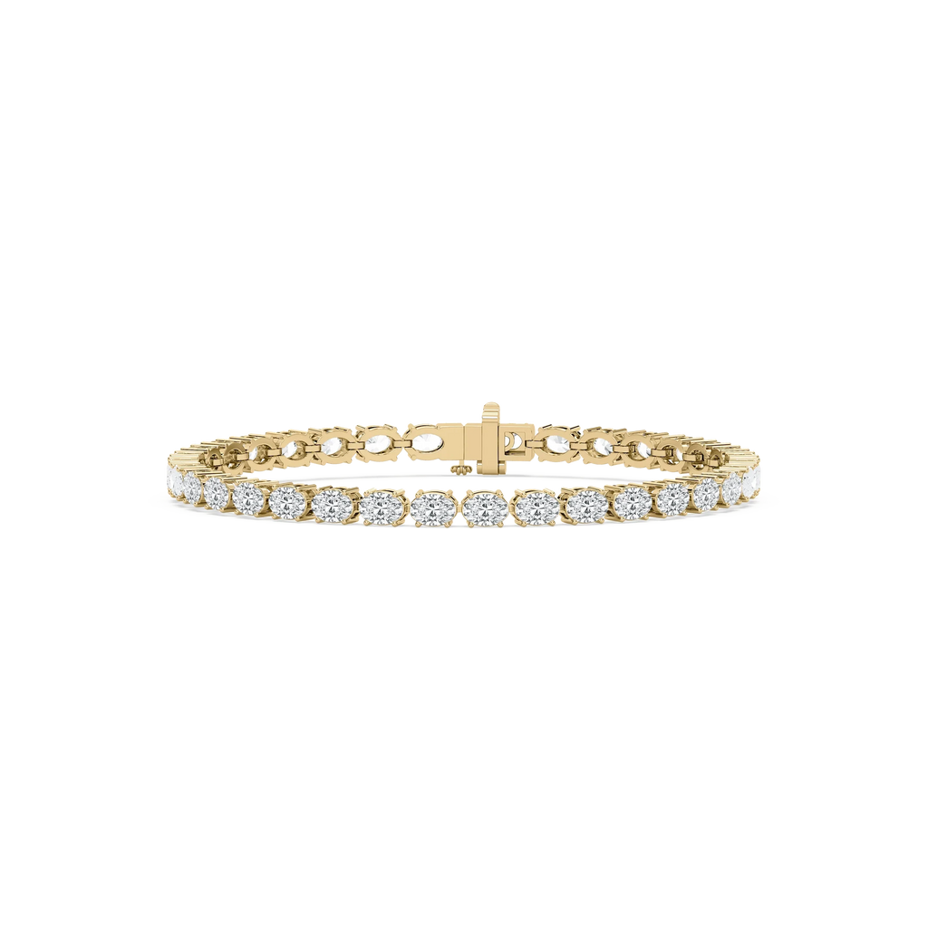 8 ¹⁄₂ ctw Oval LGD East West Tennis Bracelet  - 7 Inches