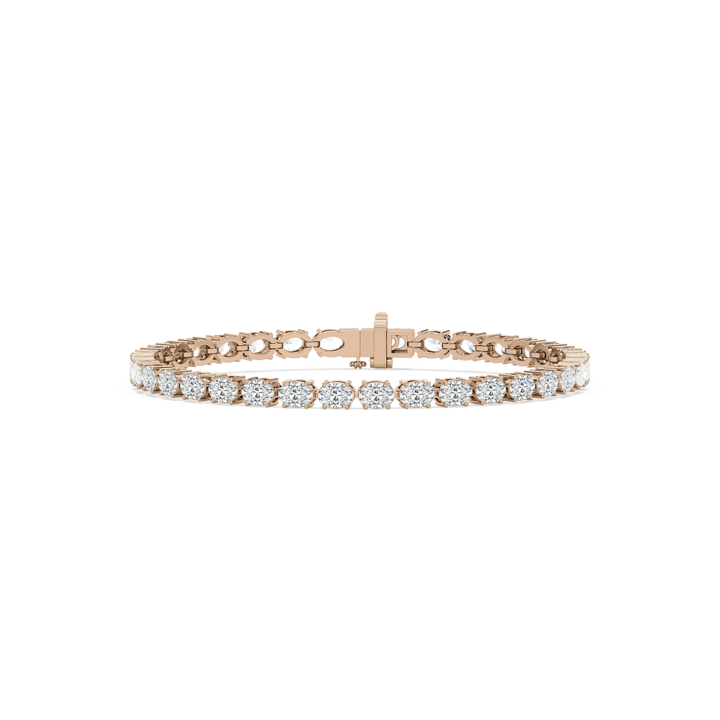 8 ¹⁄₂ ctw Oval LGD East West Tennis Bracelet  - 7 Inches