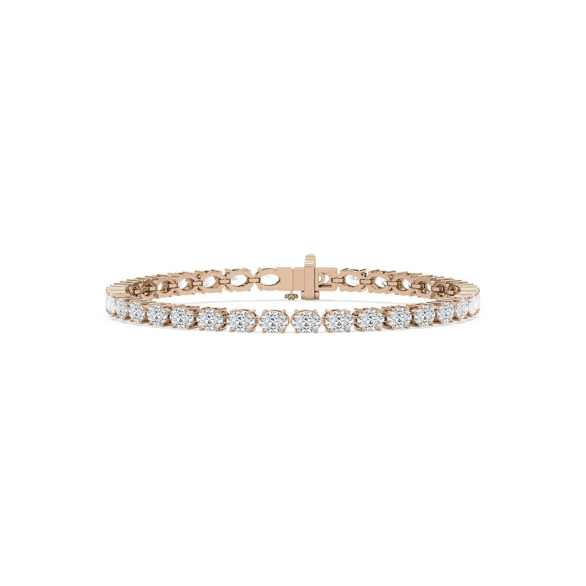 8 ¹⁄₂ ctw Oval LGD East West Tennis Bracelet  - 7 Inches