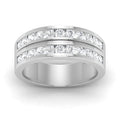 Two -Tone Channel Set 2 Row Diamond Men's Ring image 0
