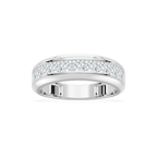 Remi 1 ½ ctw Princess LGD Eleven Stone Channel Anniversary Band - 14K White Gold