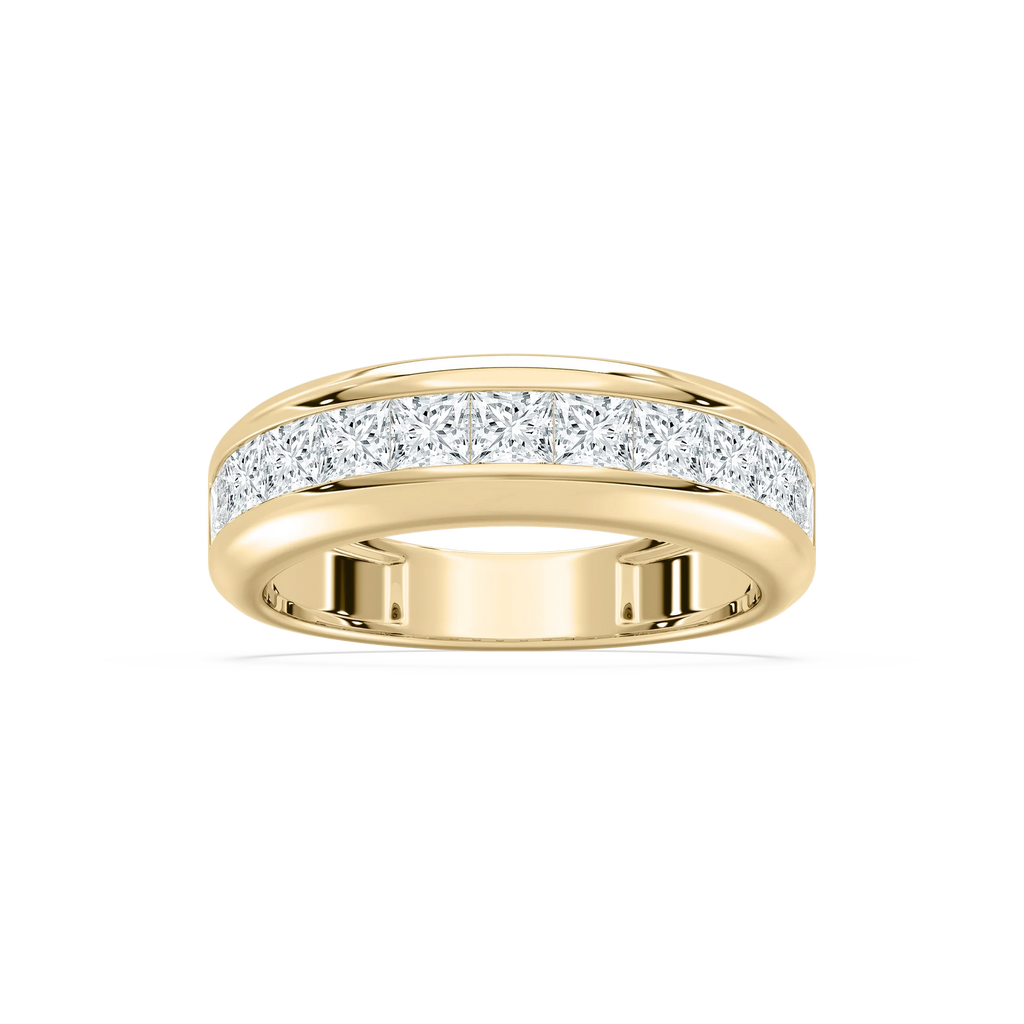 Remi 1 ½ ctw Princess LGD Eleven Stone Channel Anniversary Band - 14K Yellow Gold