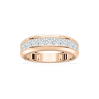 Remi 1 ½ ctw Princess LGD Eleven Stone Channel Anniversary Band - 14K Rose Gold