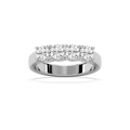 Ellise 1 ctw Round LGD Four Stone Trellis Anniversary Band - 14K White Gold