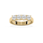 Ellise 1 ctw Round LGD Four Stone Trellis Anniversary Band - 14K Yellow Gold
