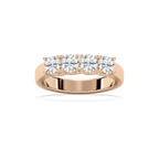 Ellise 1 ctw Round LGD Four Stone Trellis Anniversary Band - 18K Rose Gold
