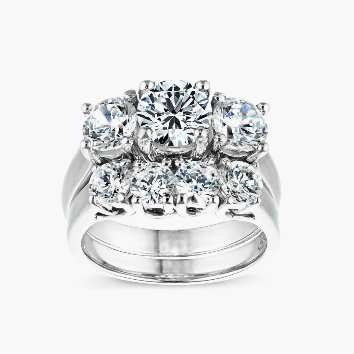 Ellise LGD Three Stone Wedding Set