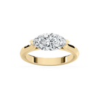 Elysia 2 ctw Marquise LGD East West Solitaire Engagement Ring - 14K Yellow Gold / F-VS2