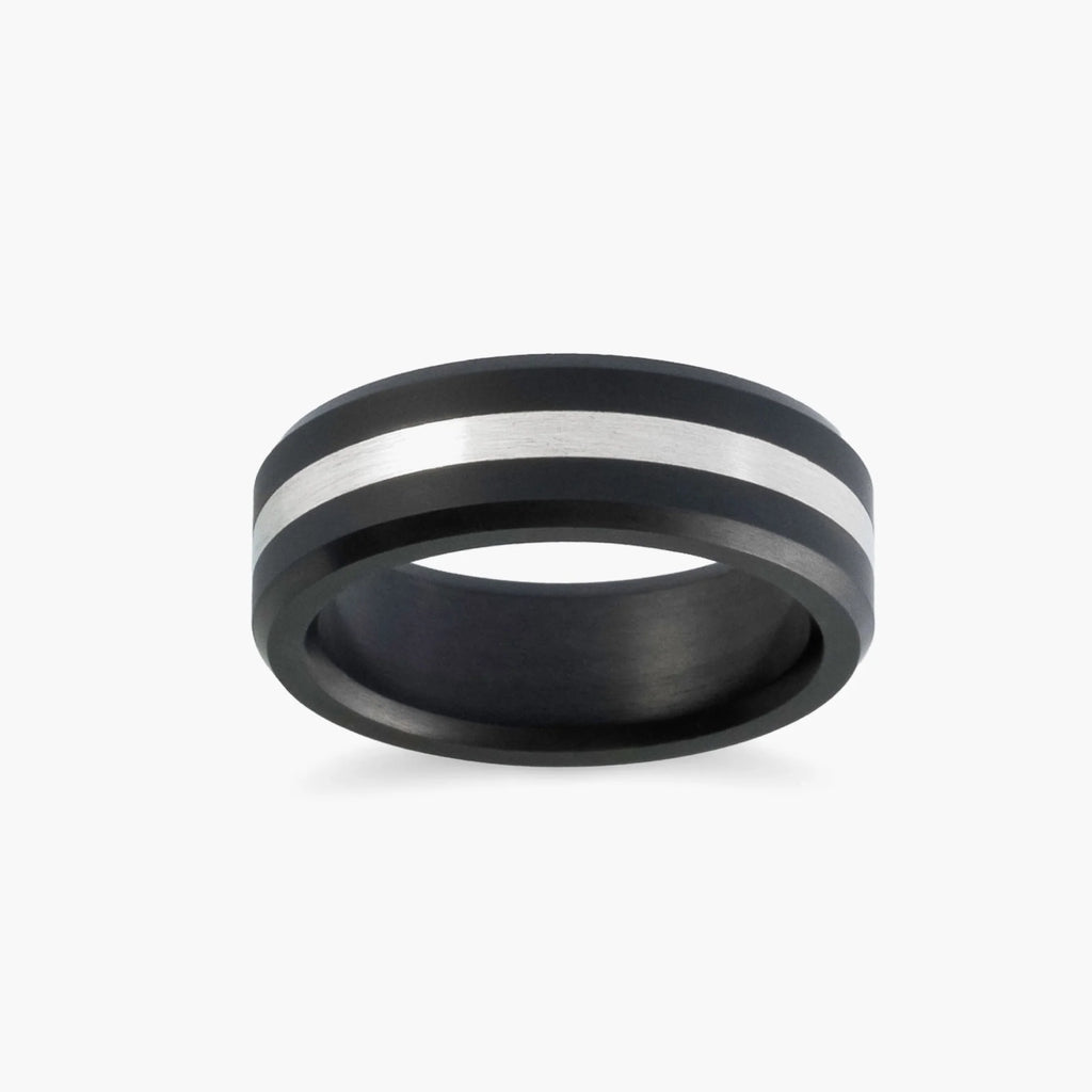 Riley Silver Inlay Elysium Band - 6mm