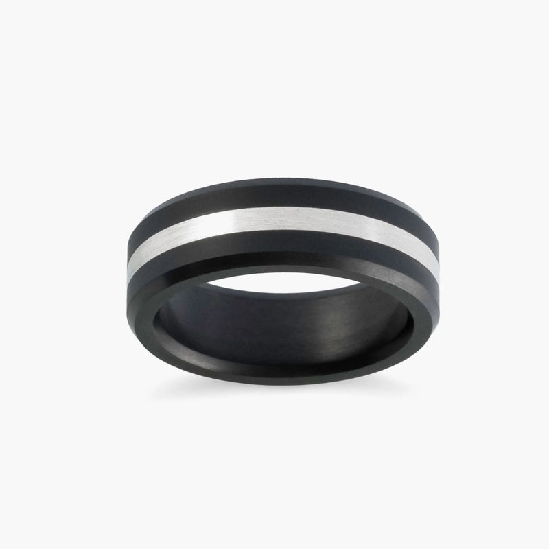 Riley Silver Inlay Elysium Band - 6mm