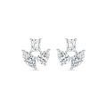 2 ctw Emerald, Marquise, and Pear  LGD Trio Stud Earrings
