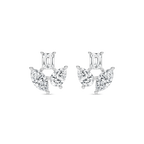 2 ctw Emerald, Marquise, and Pear  LGD Trio Stud Earrings