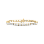 9 ¹⁄₃ ctw Emerald and Round LGD Tennis Bracelet - 7 Inches
