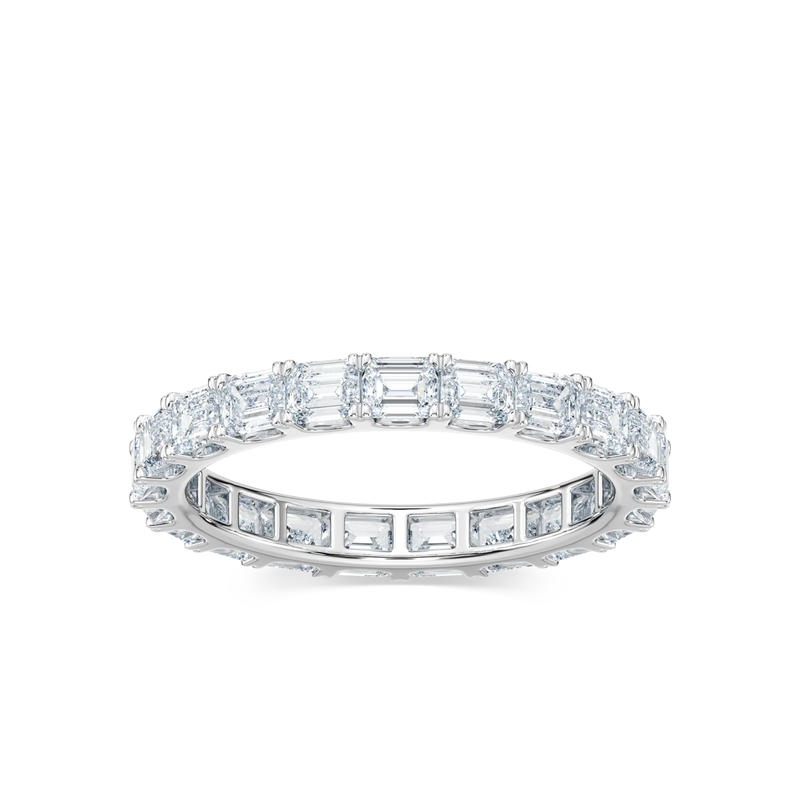 Eva Emerald LGD East West Prong Eternity Band