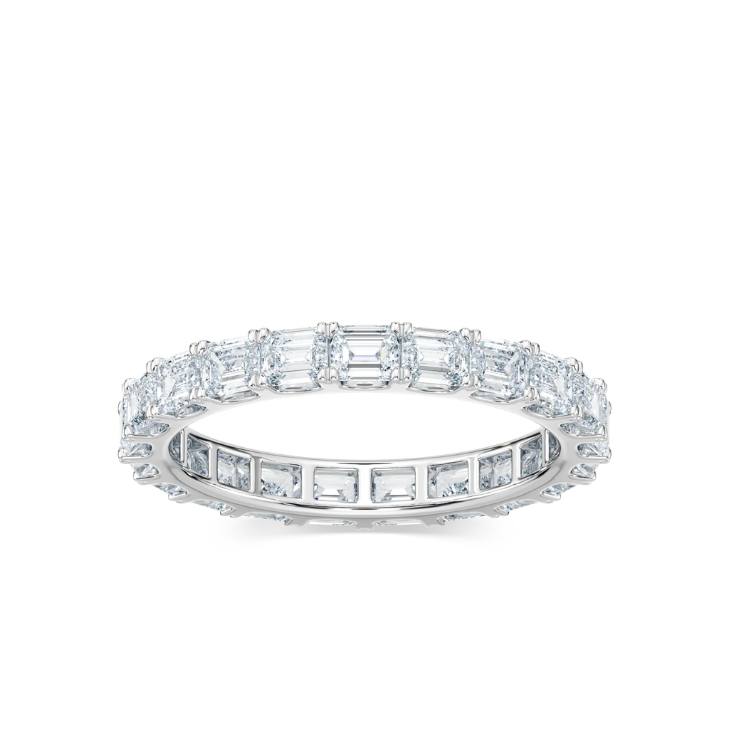 Eva Emerald LGD East West Prong Eternity Band