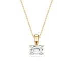 Emerald LGD 4 Prong East West Bail Pendant - 16 to 18 Inches