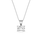 Emerald LGD 4 Prong East West Bail Pendant - 16 to 18 Inches