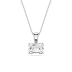 Emerald LGD 4 Prong East West Bail Pendant - 16 to 18 Inches