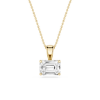 Emerald LGD 4 Prong East West Bail Pendant - 16 to 18 Inches