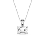 Emerald LGD 4 Prong East West Bail Pendant - 16 to 18 Inches