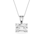 Emerald LGD 4 Prong East West Bail Pendant - 16 to 18 Inches