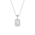 Emerald LGD Bezel Set Bail Solitaire Pendant - 16 to 18 Inches