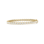 7 ¹⁄₆ ctw Round and Emerald LGD Bezel Set Tennis Bracelet - 7.5 Inches