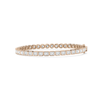 7 ¹⁄₆ ctw Round and Emerald LGD Bezel Set Tennis Bracelet - 7.5 Inches