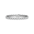 7 ⁵⁄₈ ctw Emerald and Round LGD Halo Tennis Bracelet  - 7 Inches