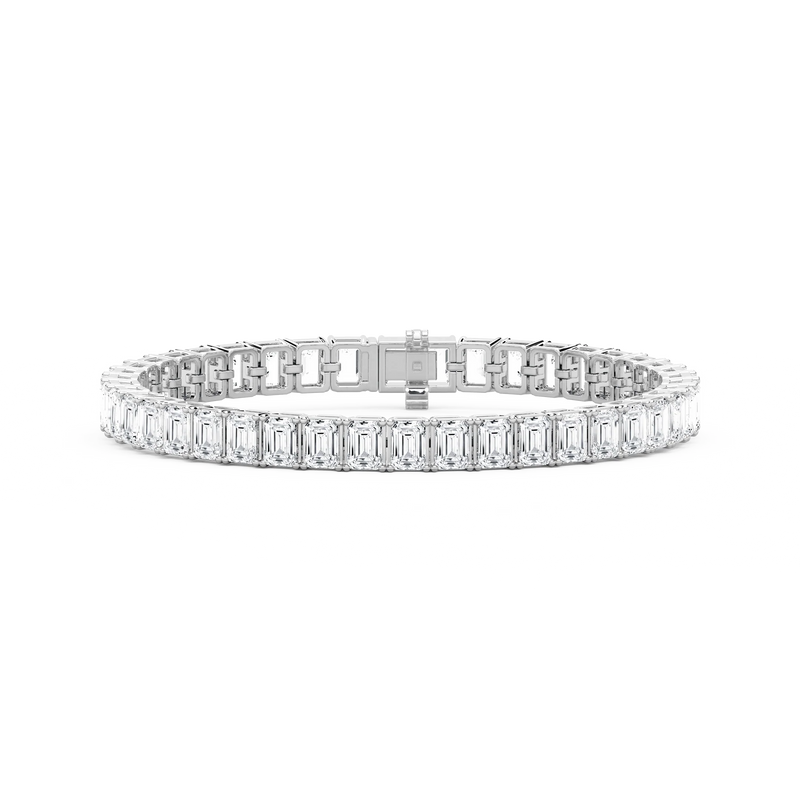 21 ctw Emerald LGD Classic Tennis Bracelet  - 7 Inches - Signature Collection