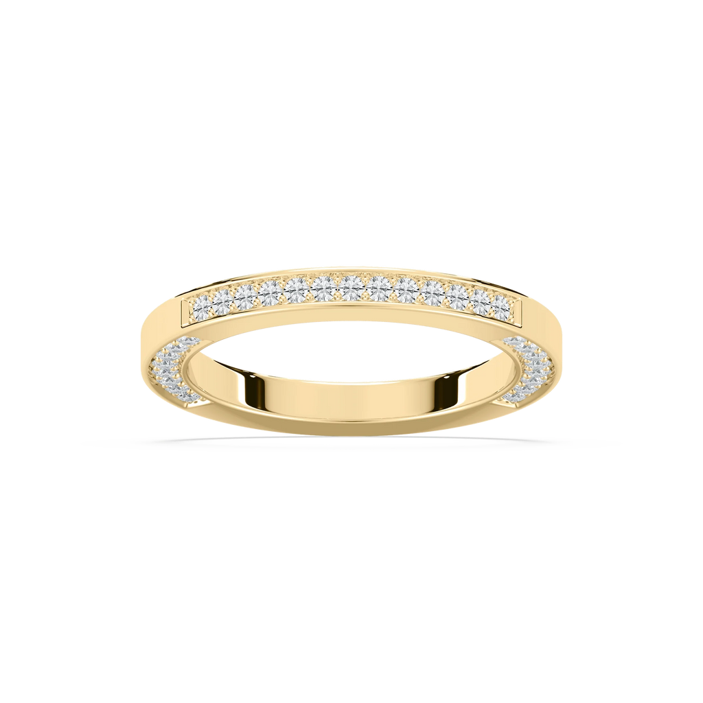 Emile 2/3 ctw Round LGD Channel Set Wedding Band - 14K Yellow Gold