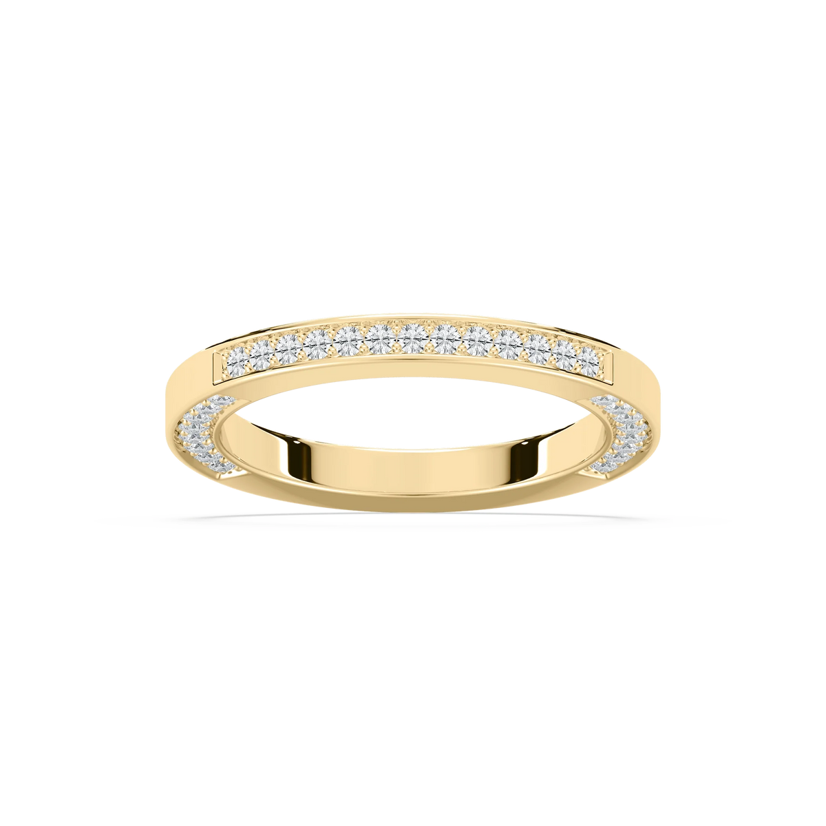 Emile 2/3 ctw Round LGD Channel Set Wedding Band - 14K Yellow Gold