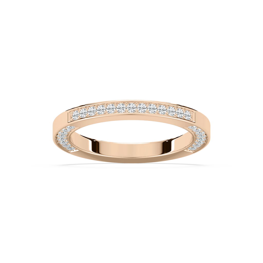 Emile 2/3 ctw Round LGD Channel Set Wedding Band - 14K Rose Gold