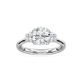 Francesca 2 ¹⁄₄ ctw Round LGD Double Prong Three Stone Engagement Ring - 14K White Gold