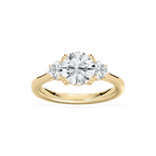 Francesca 2 ¹⁄₄ ctw Round LGD Double Prong Three Stone Engagement Ring - 18K Yellow Gold