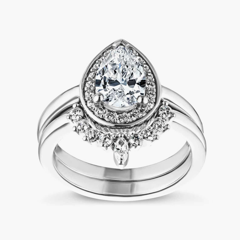 Estelle LGD Channel Halo Wedding Set