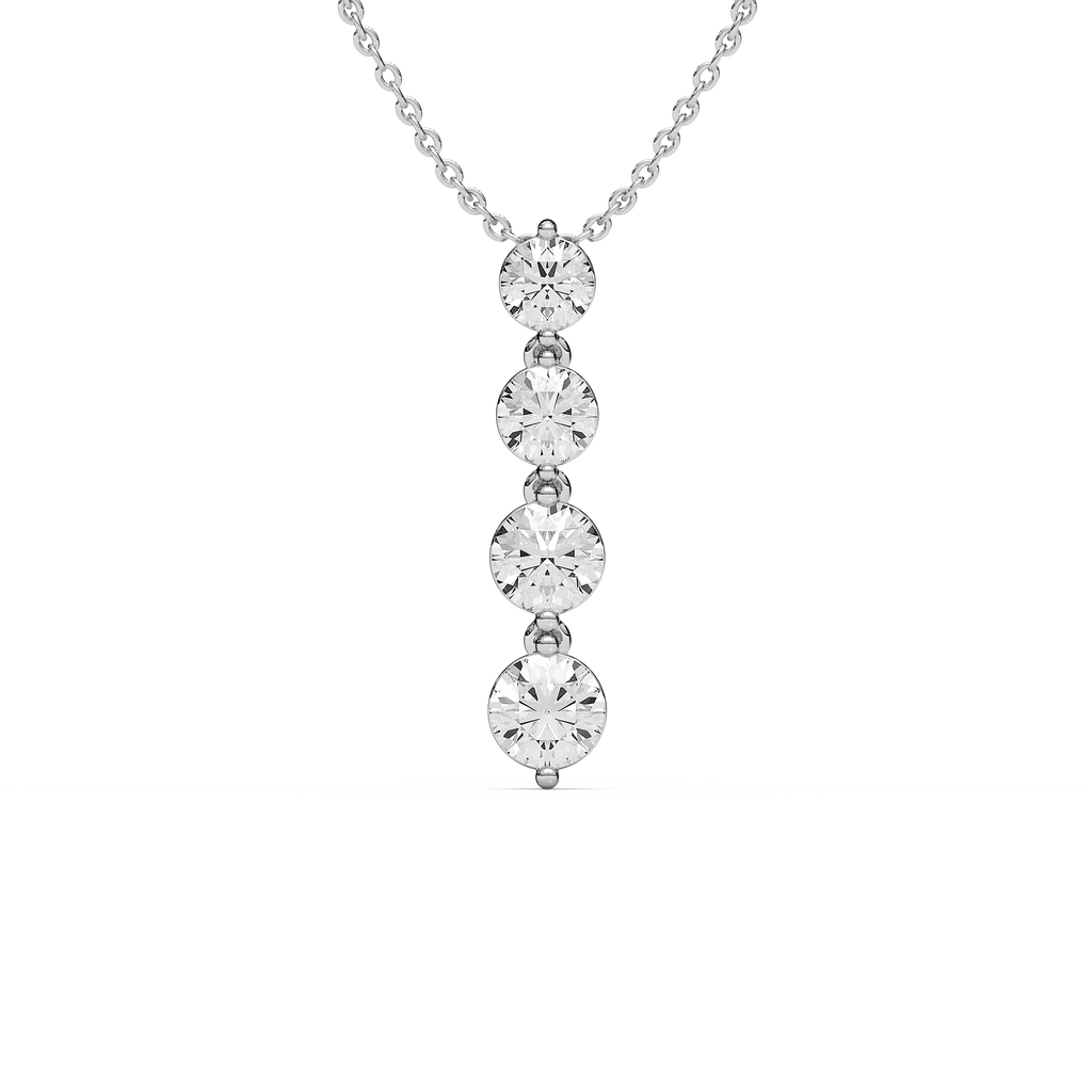 2 ⅙ ctw Round LGD Eternal Journey Pendant  - 18 Inches
