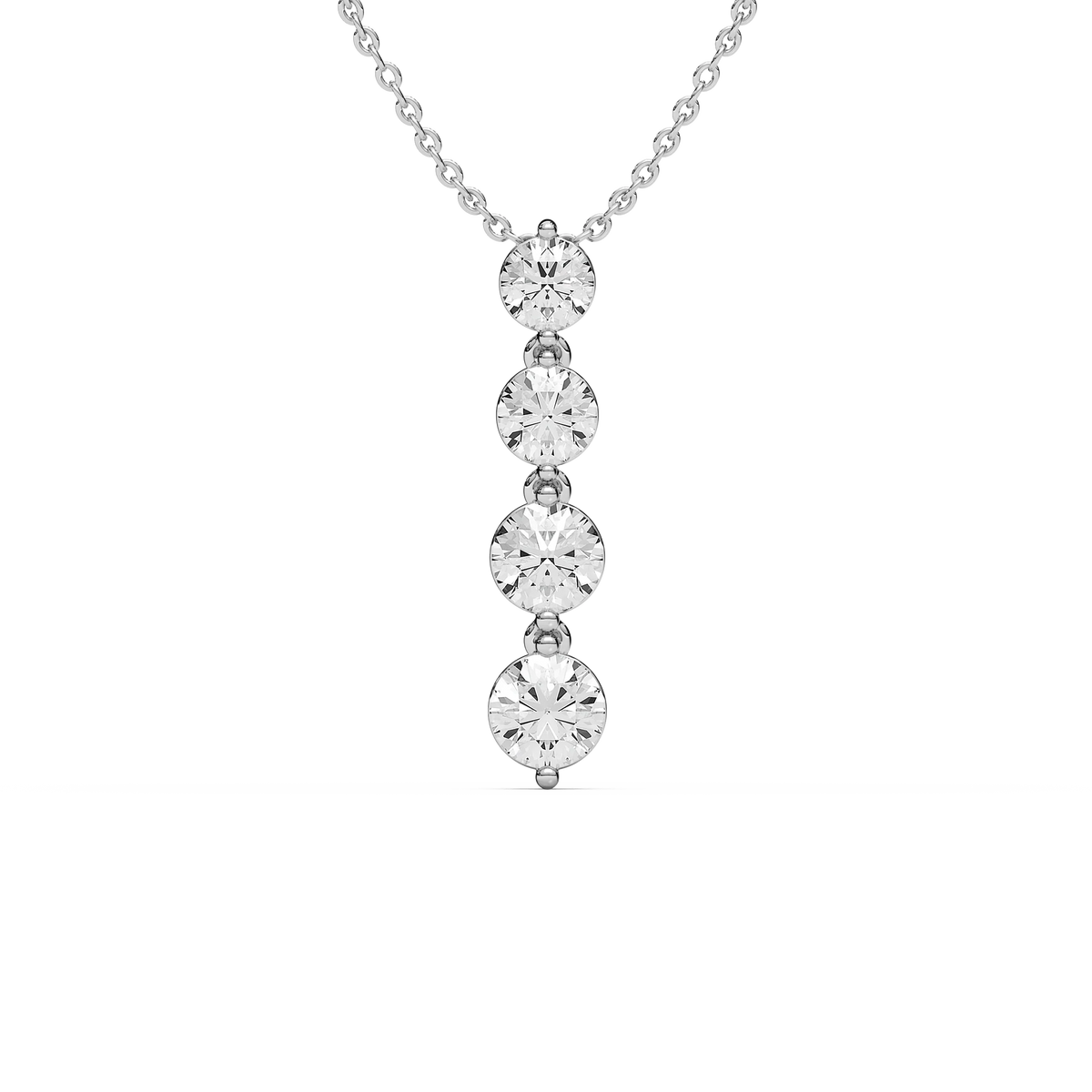 2 ⅙ ctw Round LGD Eternal Journey Pendant  - 18 Inches