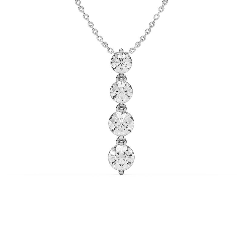 2 ⅙ ctw Round LGD Eternal Journey Pendant  - 18 Inches
