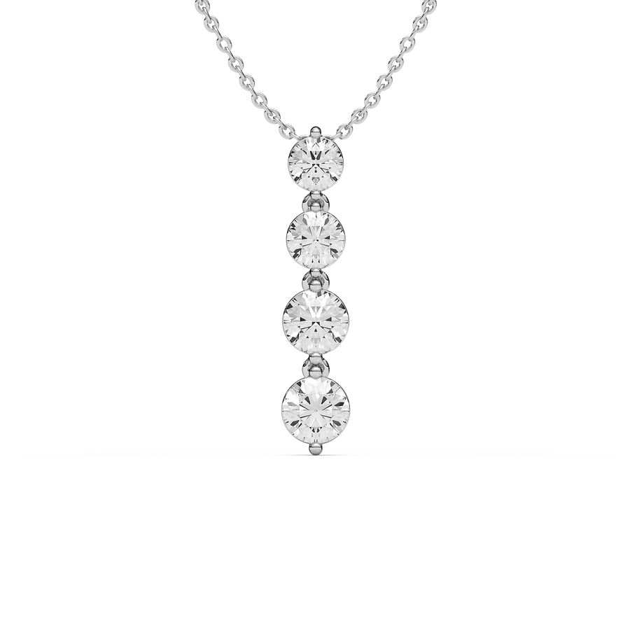 2 ⅙ ctw Round LGD Eternal Journey Pendant  - 18 Inches
