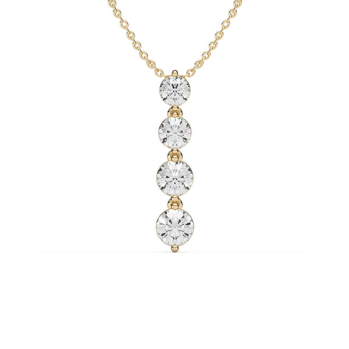 2 ⅙ ctw Round LGD Eternal Journey Pendant  - 18 Inches