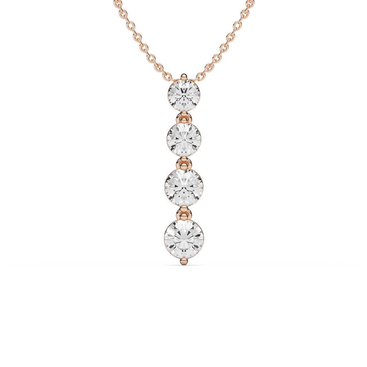 2 ⅙ ctw Round LGD Eternal Journey Pendant  - 18 Inches