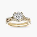 Paloma LGD Halo Twist Wedding Set